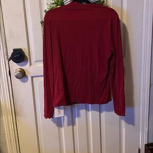 Burgundy Long Sleeve Top